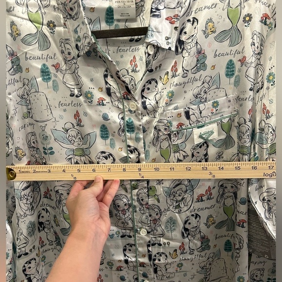 Disney Animators Collection Women’s Pajama Top Long Sleeve Princess Large - Picture 7 of 10